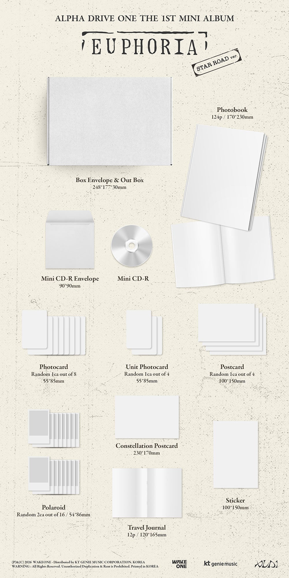 [PRE_ORDER] ALPHA DRIVE ONE - 1st MINI ALBUM [EUPHORIA] (Star Road ver)