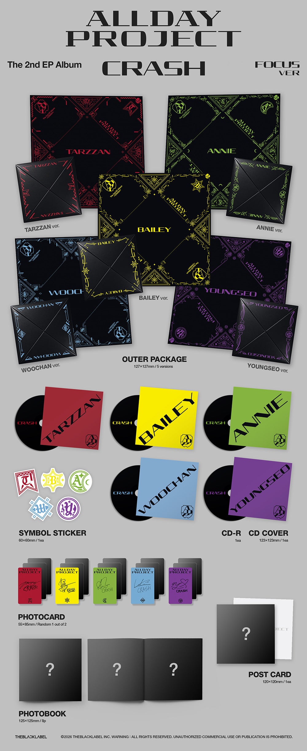 [PRE-ORDER] ALLDAY PROJECT - The 2nd EP Album 'CRASH' (FOCUS ver.)