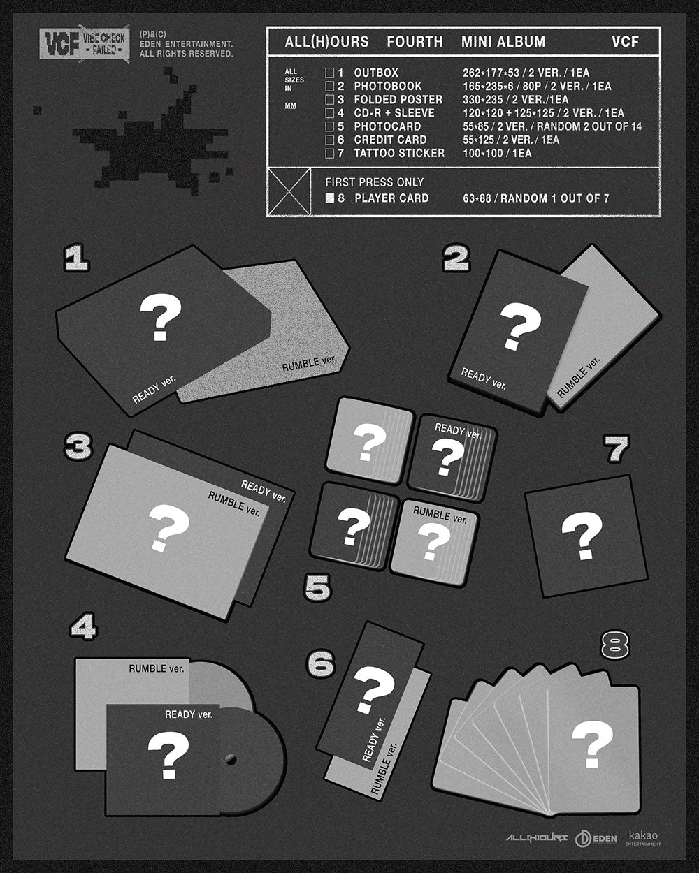 [PRE-ORDER] ALL (H)OURS - 4th Mini Album 'VCF' (Standard Ver.)