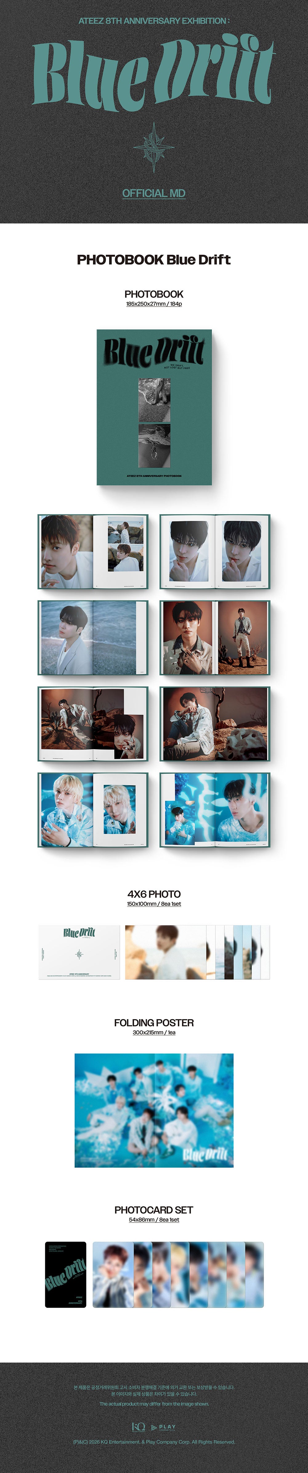 [PRE-ORDER] ATEEZ - 8th Anniversary Photobook 'BLUE DRIFT'