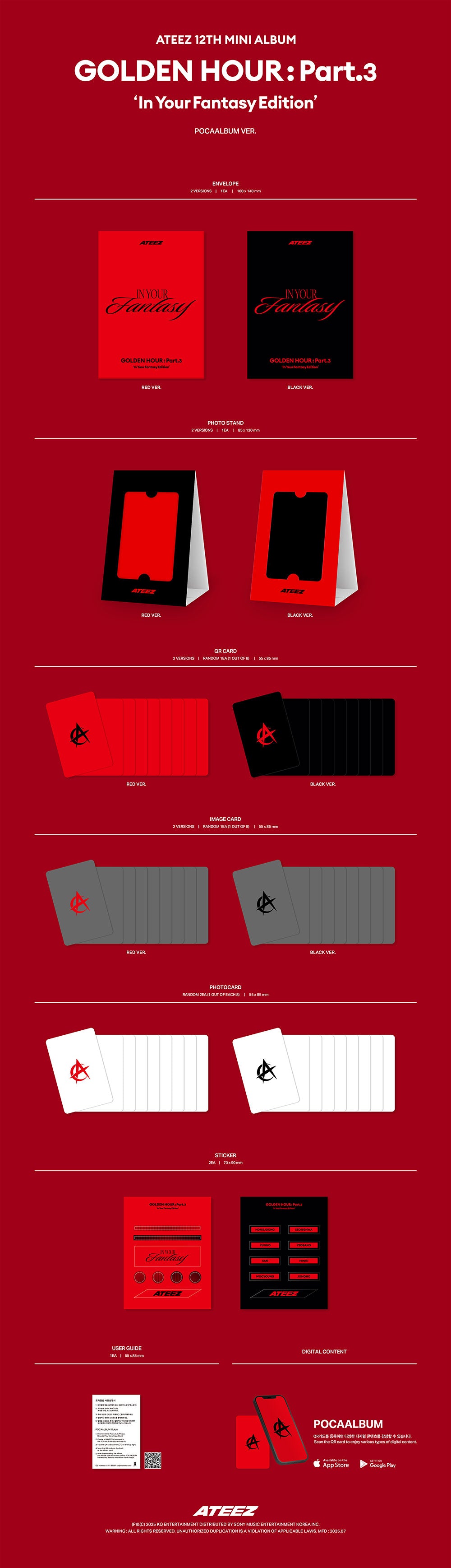 [PRE-ORDER] ATEEZ - GOLDEN HOUR : Part.3 ‘In Your Fantasy Edition (POCA)