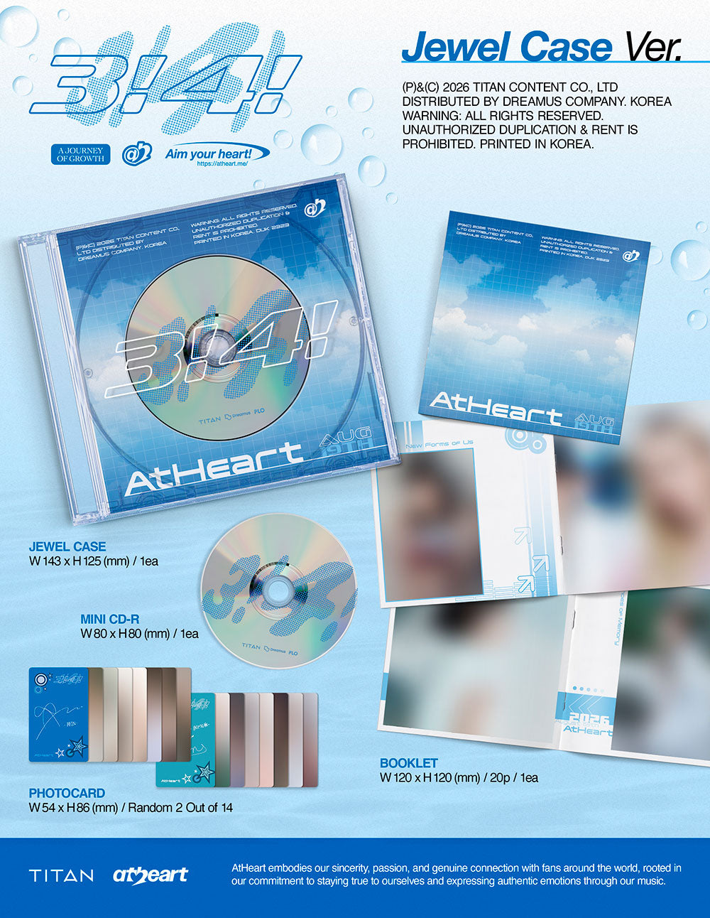 [PRE-ORDER] ATHEART - Single Album '3!4!' (Jewel Case)