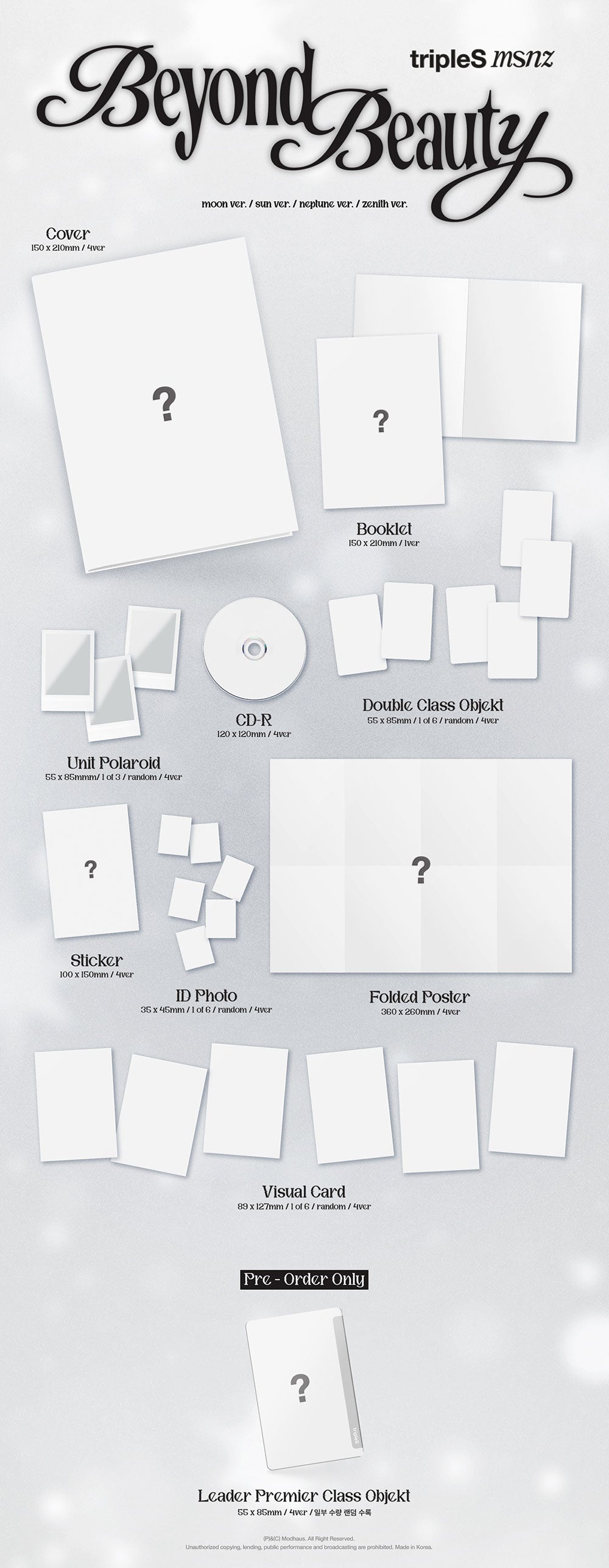 [PRE-ORDER] TRIPLES - Mini Album ‘MSNZ Beond Beauty’ (Moon/Sun/Neptune/Zenith Ver.)