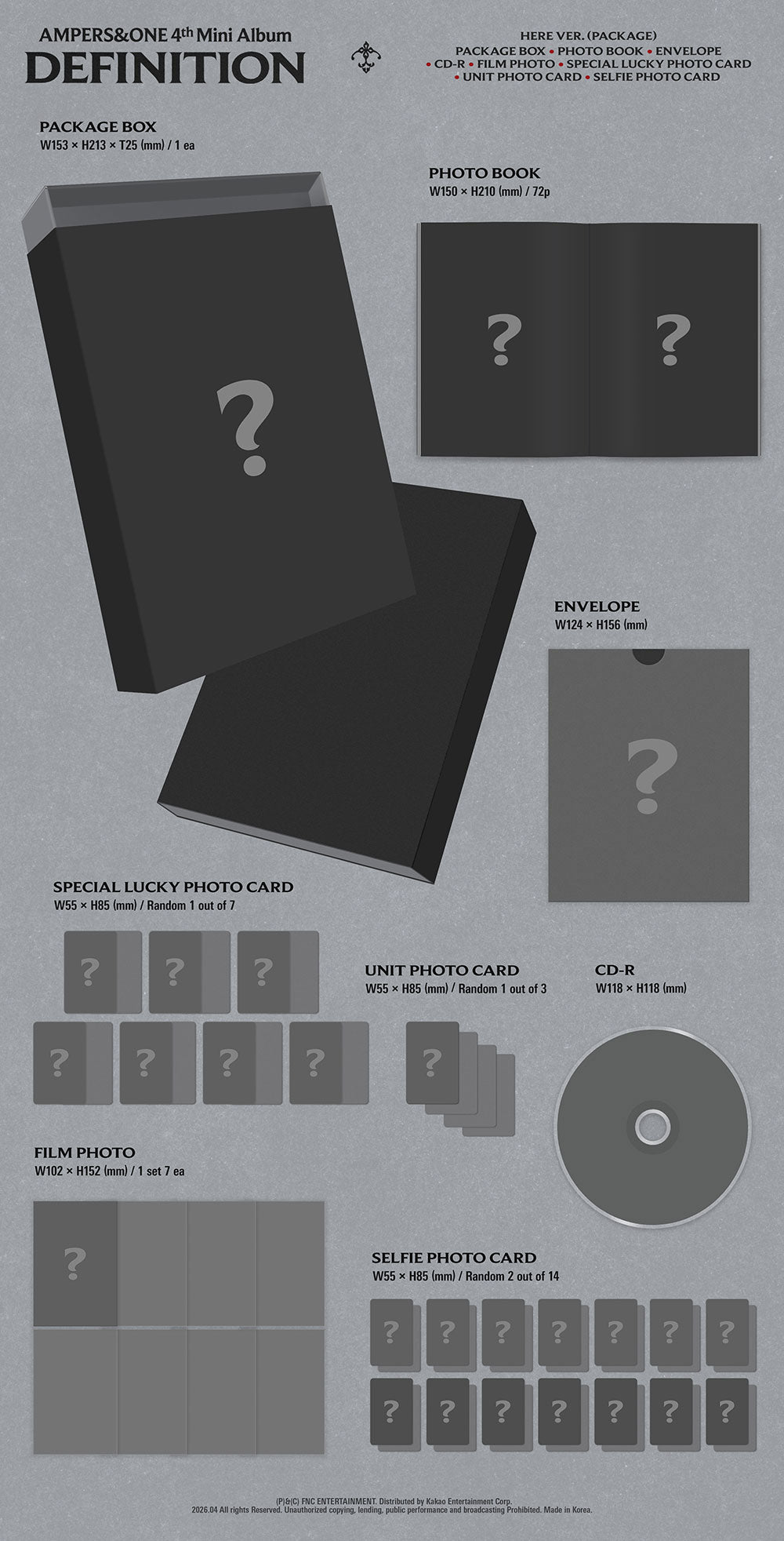AMPERS&ONE -  4th Mini Album ‘DEFINITION’ (Here/Package Ver.)