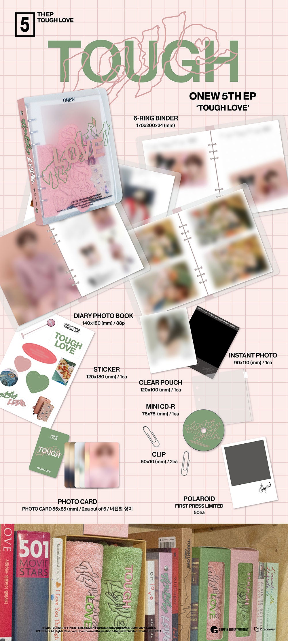 ONEW - 5th Mini Album ‘TOUGH LOVE’ (NOTE Ver.)