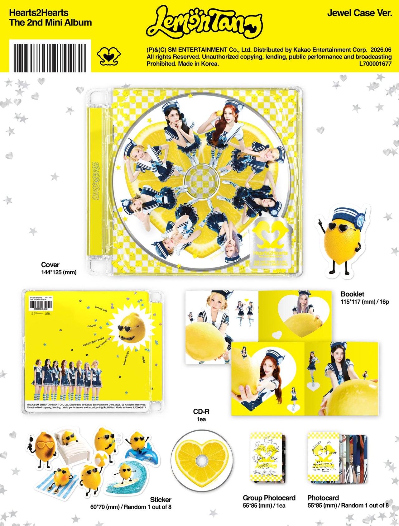 [PRE-ORDER] HEARTS2HEARTS - 2nd Mini Album ‘Lemon Tang’ (Jewel Case)