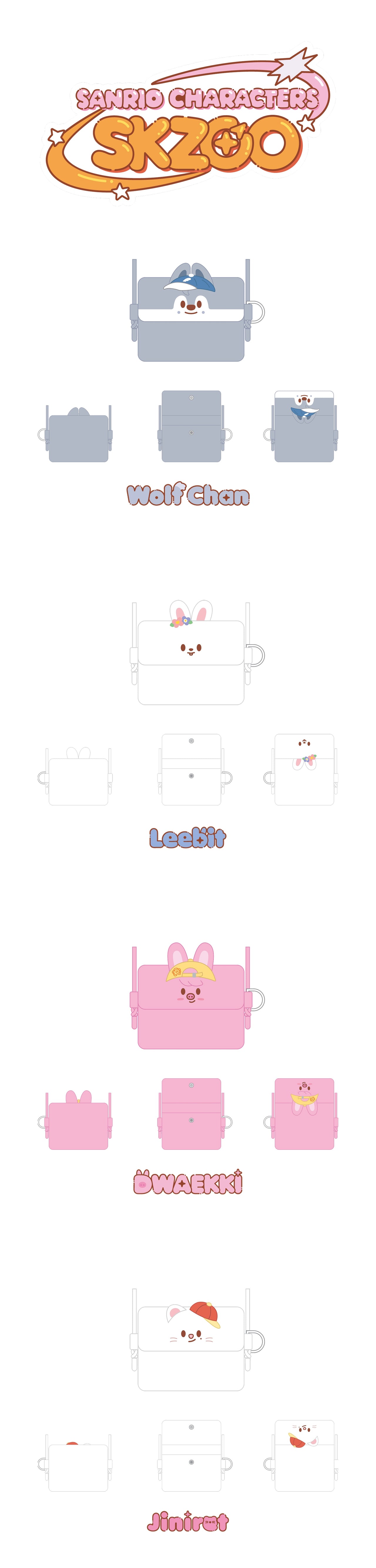 [PRE-ORDER] STRAY KIDS - SKZOO X SANRIO CHARACTERS OFFICIAL MD (Card Wallet Cross Bag)