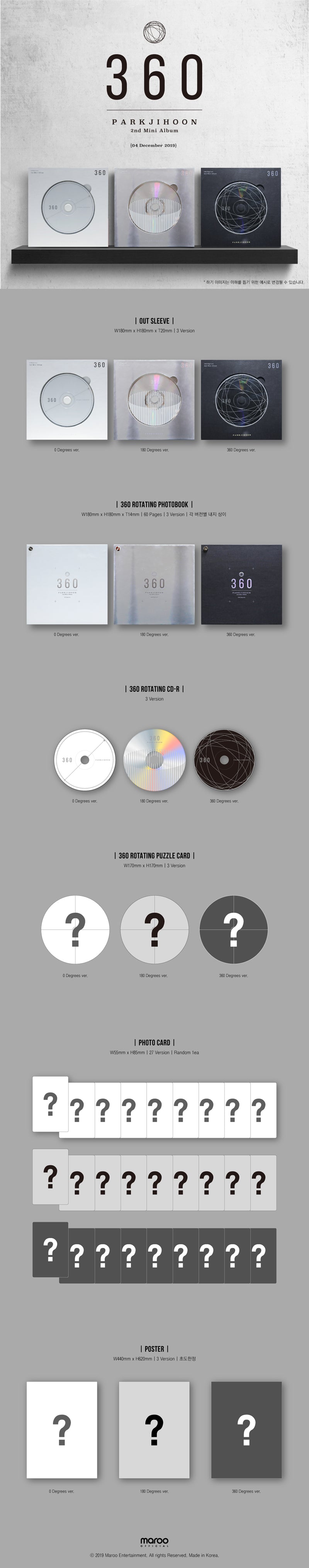 PARK JIHOON - 2nd Mini Album {360 Degrees}