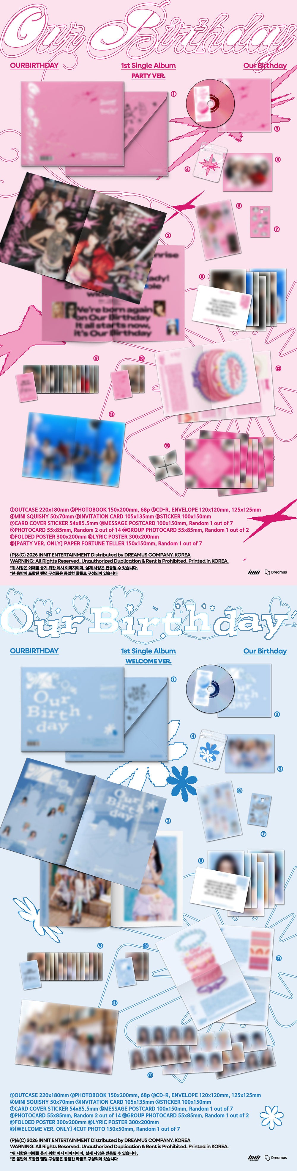 [PRE-ORDER] OURBIRTHDAY - 1st Single Album ‘OUR BIRTHDAY’ (Photobook Ver.)