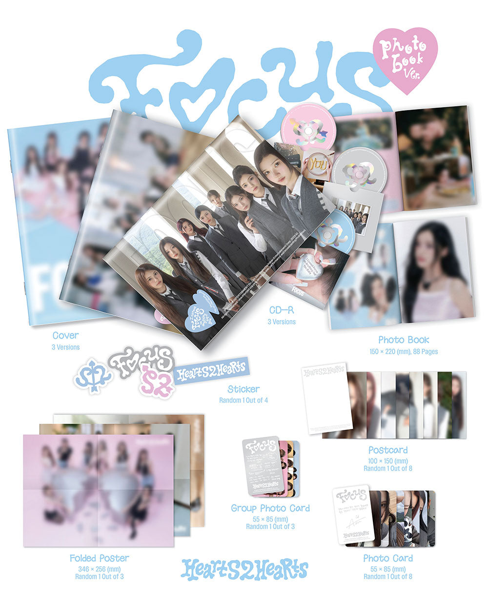 [PRE-ORDER] HEARTS2HEARTS - 1st Mini Album ‘FOCUS’ (Photobook Ver)