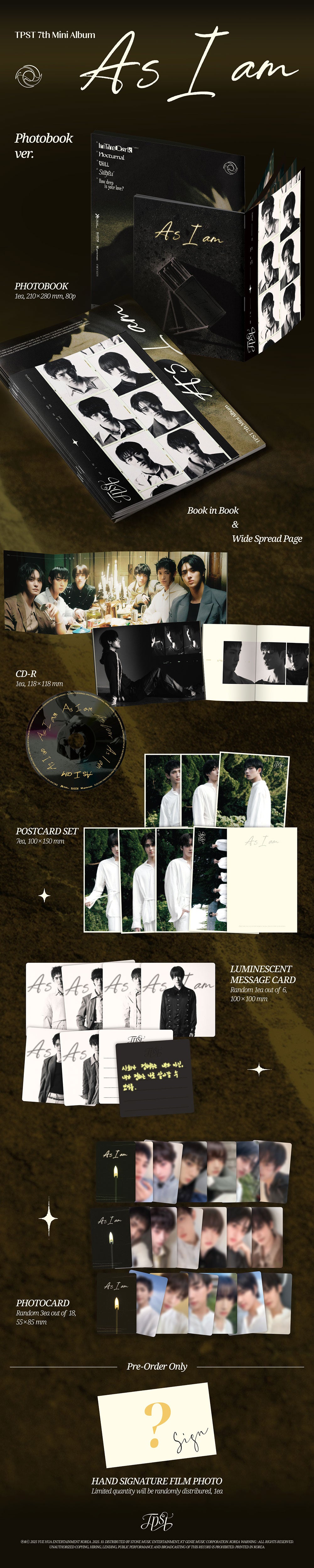 [PRE-ORDER] TEMPEST - 7th Mini Album ‘AS I AM’ (Photobook Ver)