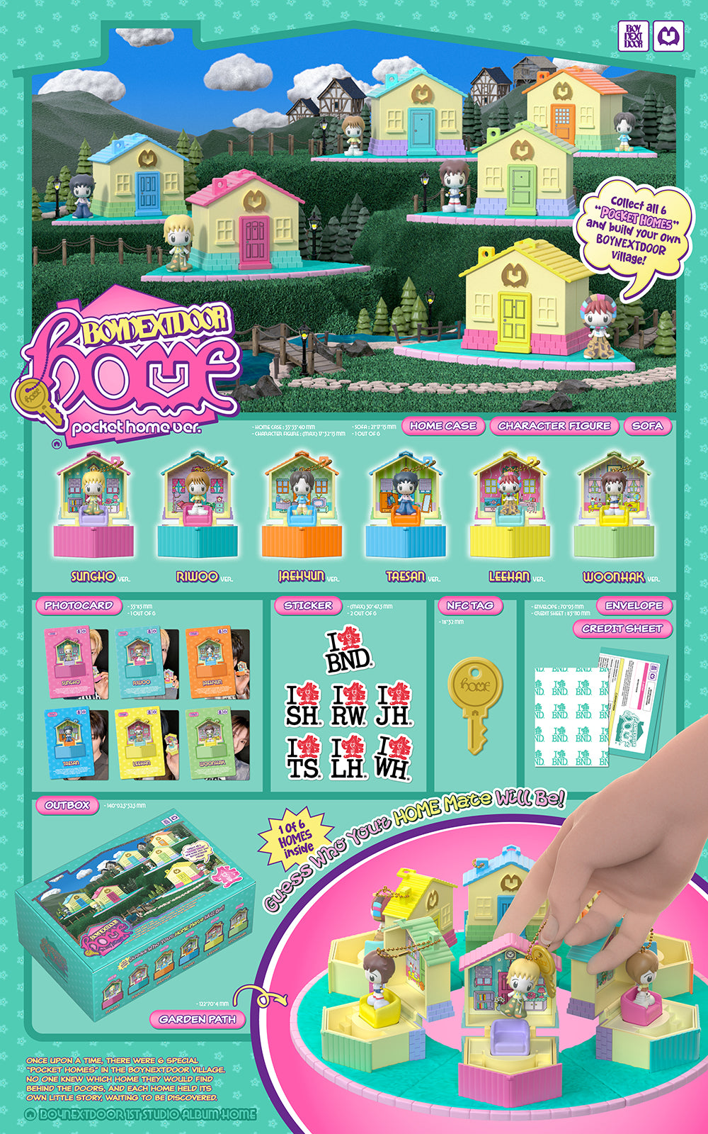 [PRE-ORDER] BOYNEXTDOOR - 1st Studio Album ‘Home’ (Pocket Home - RANDOM)