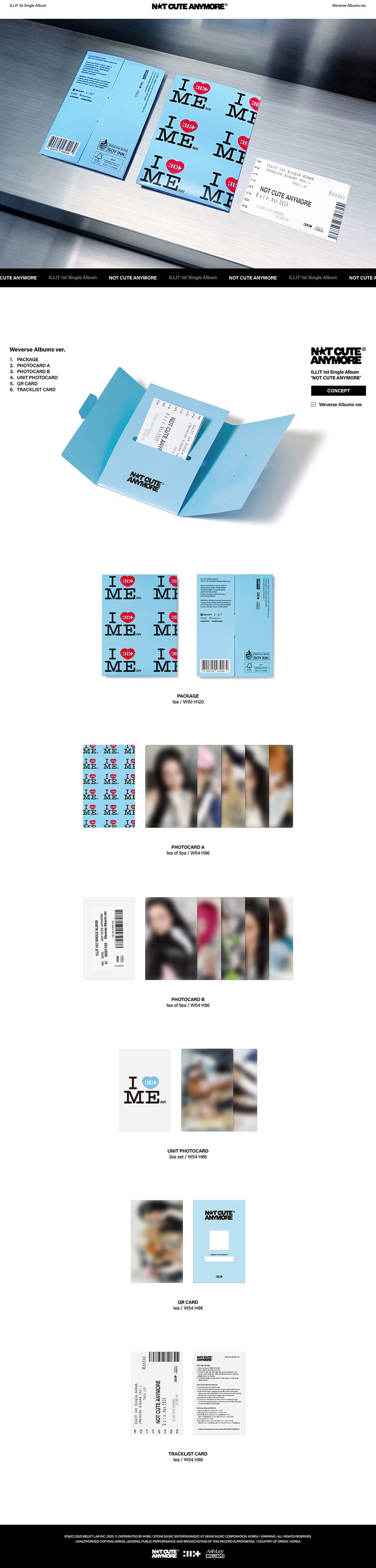 ILLIT - 1st Single Album 'NOT CUTE ANYMORE' (Weverse Ver.)