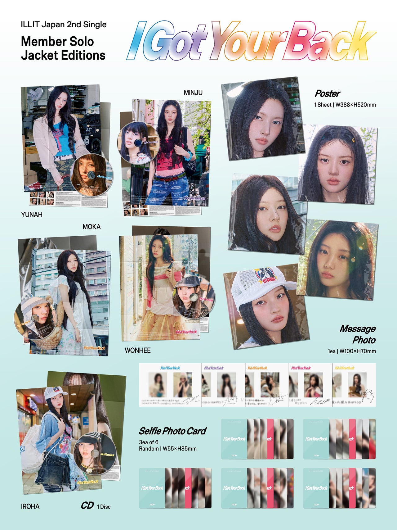 [PRE-ORDER] ILLIT - 2nd Japan Single Album 'I Got Your Back' (Member Solo Jacket)