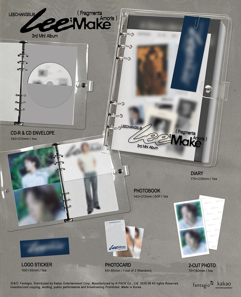 [PRE-ORDER] LEE CHANGSUB (BTOB) - 3rd Mini Album ‘Lee;Make (Fragmenta Amoris)’
