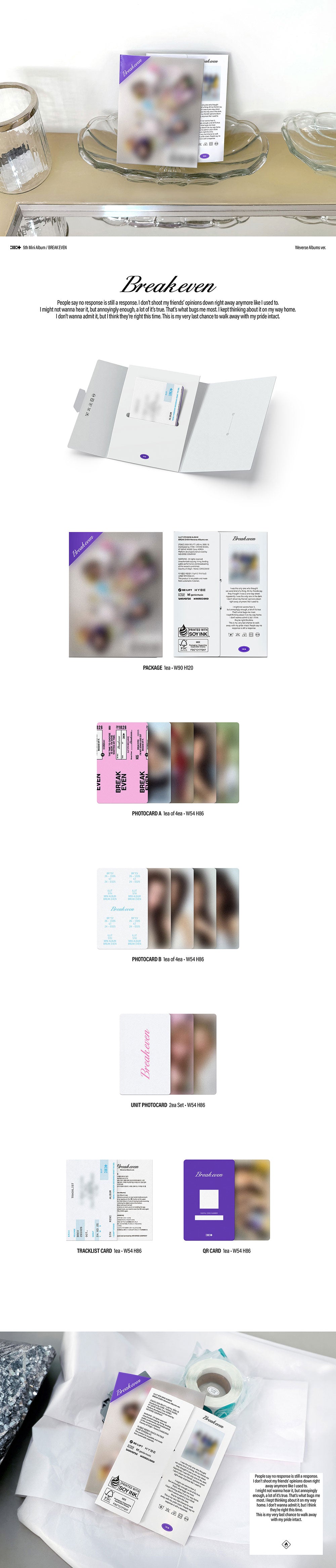[PRE-ORDER] ILLIT - 5th Mini Album ‘BREAK EVEN’ (WEVERSE Ver.)