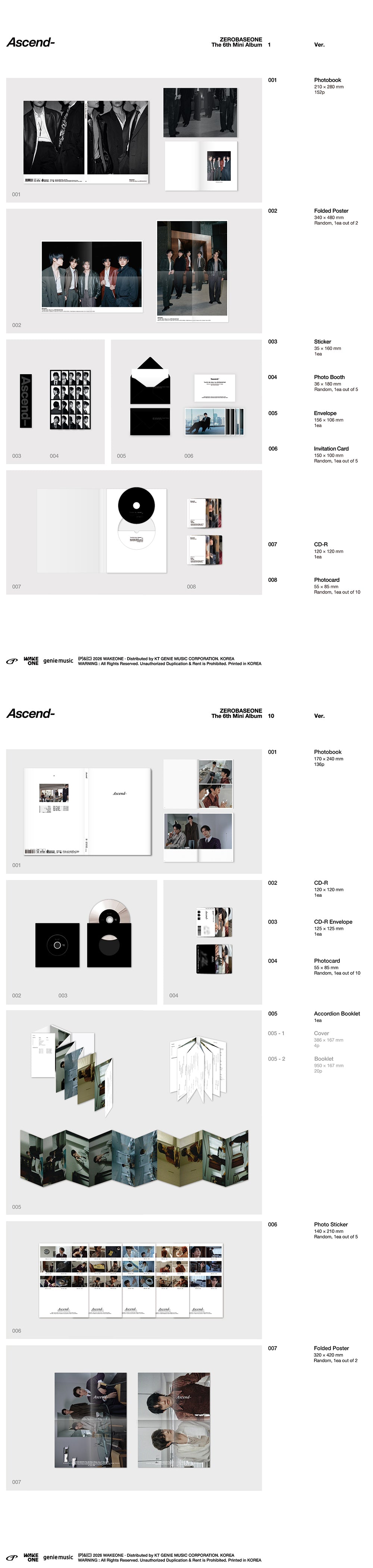 ZEROBASEONE - The 6th Mini Album ‘Ascend-‘ Photobook Ver.