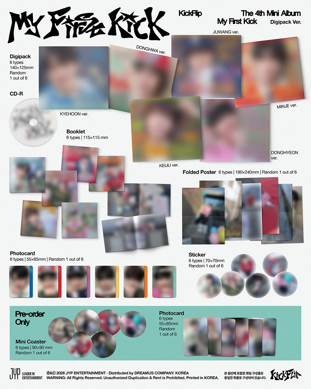 KICKFLIP - 4th Mini Album 'My First Kick' (DIGIPACK ver)
