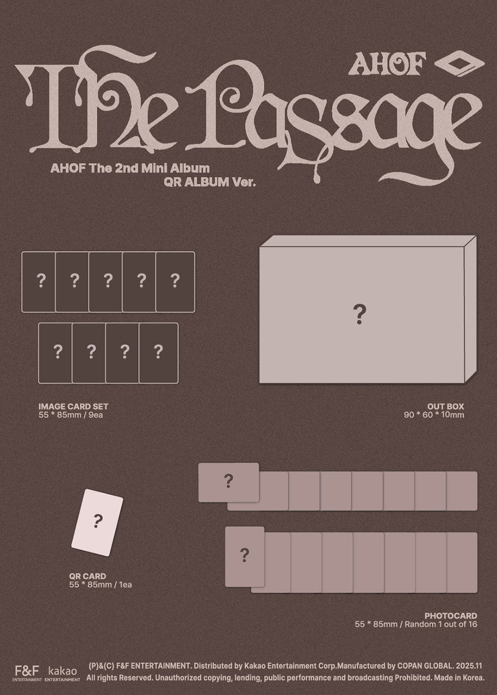 [PRE-ORDER] AHOF - 2nd Mini Album ‘The Passage’ (QR Ver.)