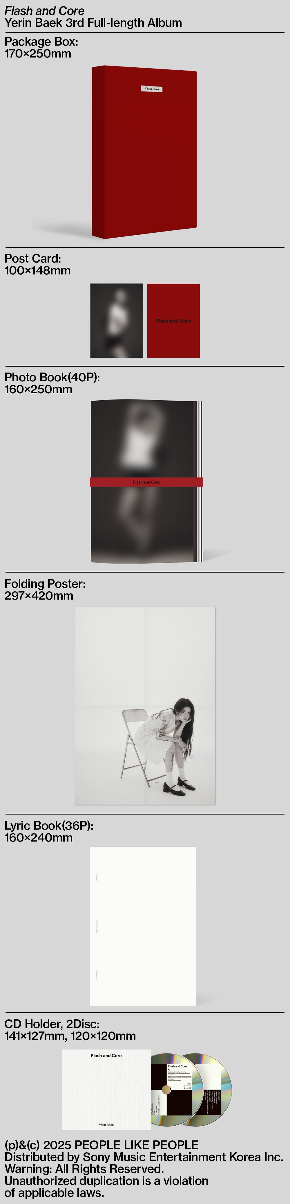[PRE-ORDER] YERIN BAEK - 3rd Full-Length Album ‘Flash and Core’ (2CD)