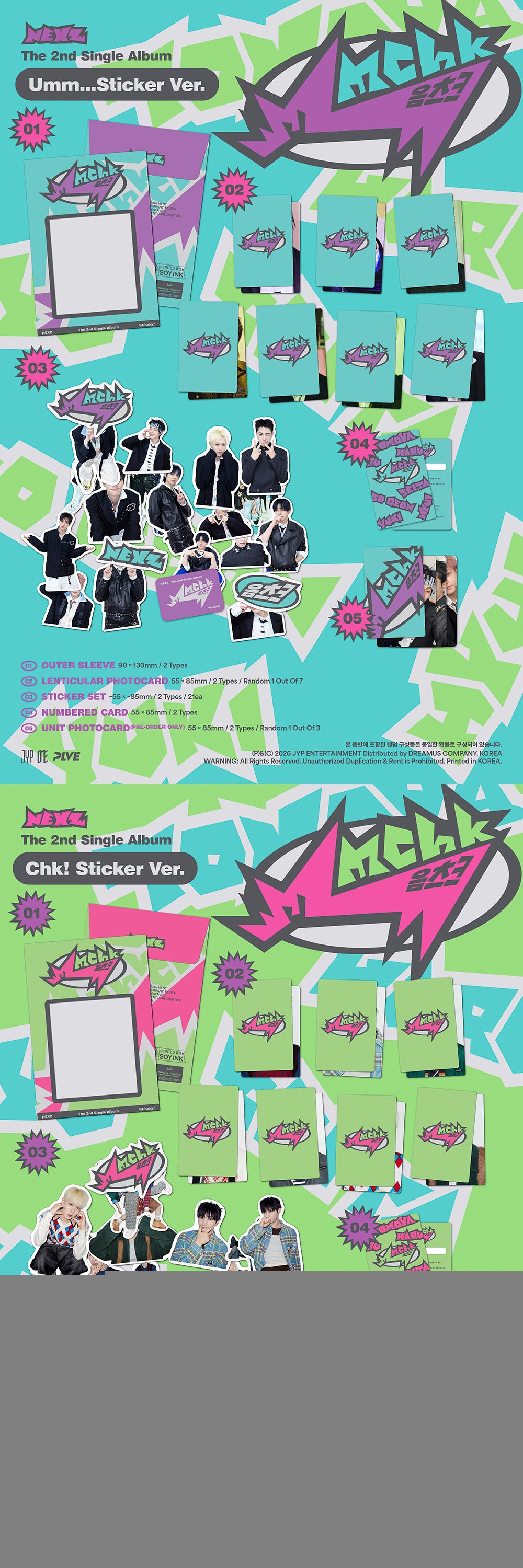 NEXZ - The 2nd Single Album ‘Mmchk’ (Sticker version)