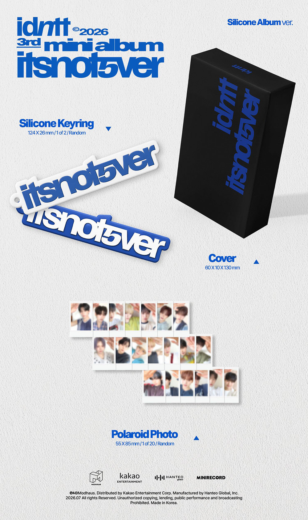 [PRE-ORDER] IDNTT - 3rd Mini Album ‘ITSNOTOVER’ (Silicone Album Ver)