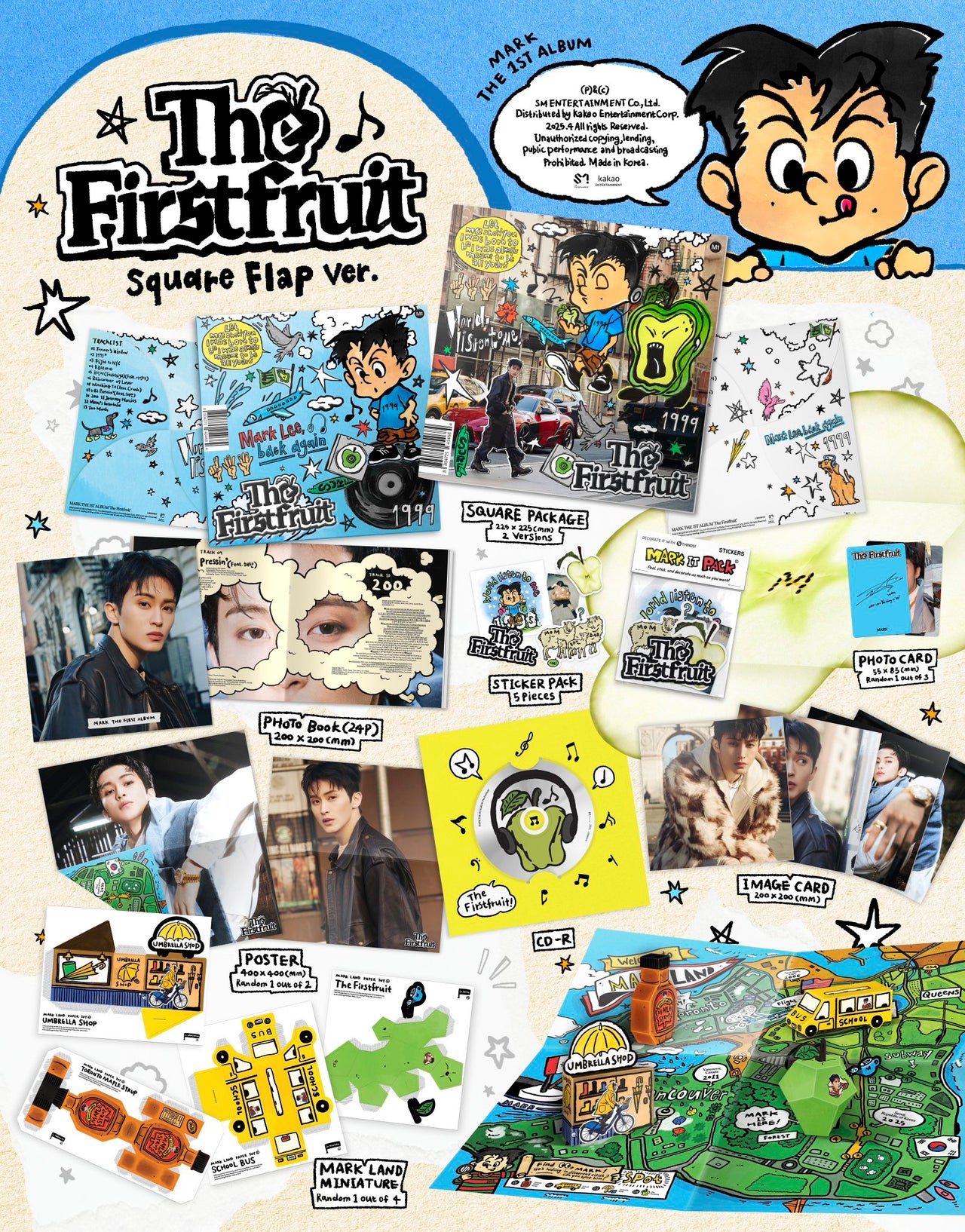 Mark (NCT) - 1st Album ‘The Firstfruit’  (Square Flap Ver)
