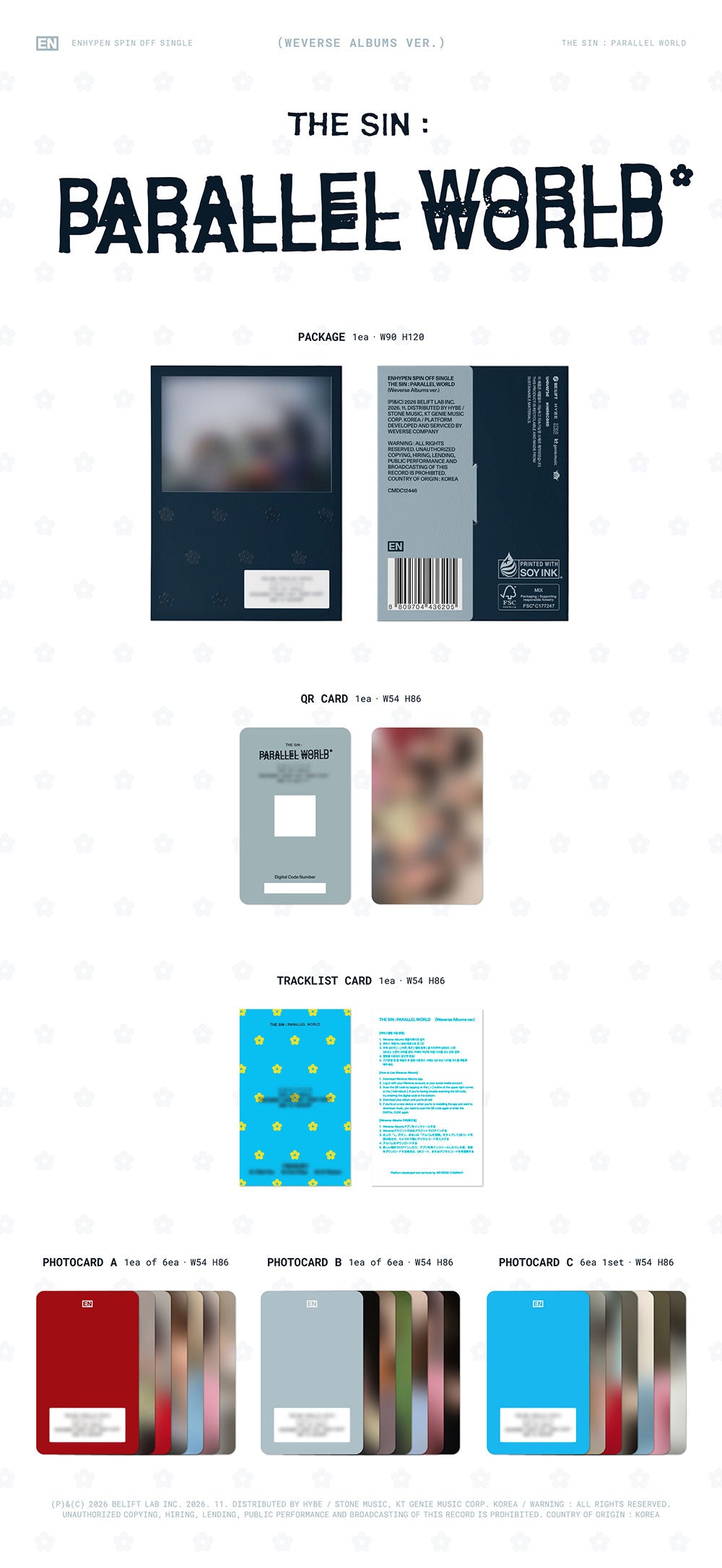 [PRE-ORDER] ENHYPEN - 'THE SIN : PARALLEL WORLD' (Weverse Ver.)