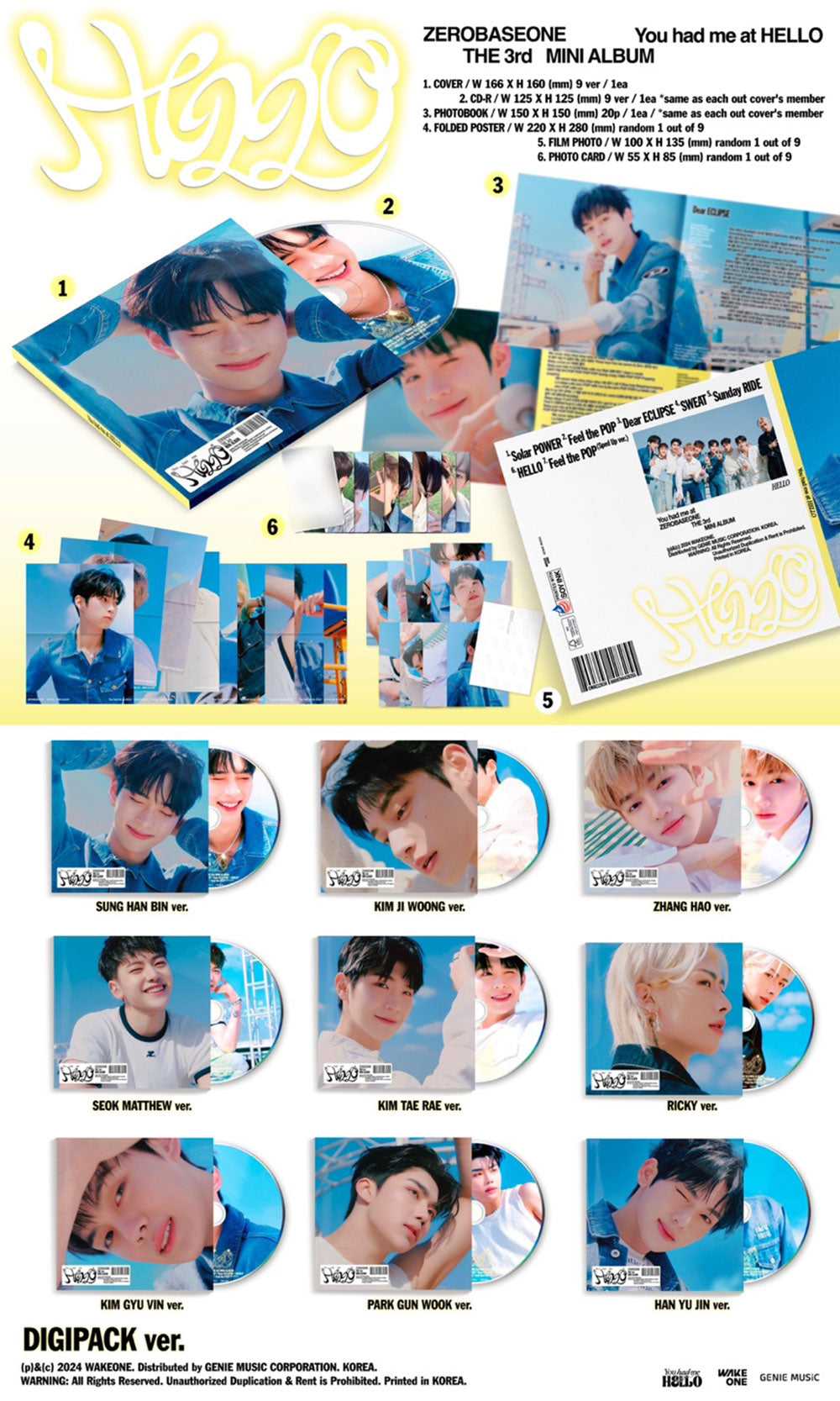 ZEROBASEONE - 3rd Mini Album (Digipack)