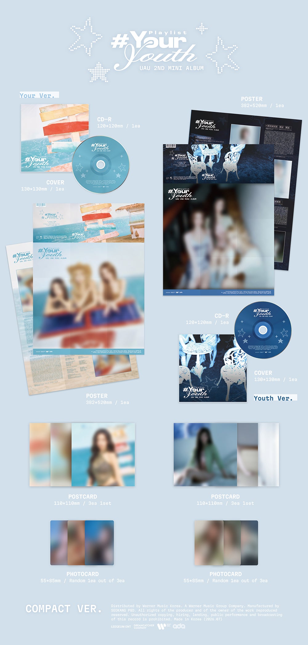 UAU - 2nd Mini Album 'Playlist #Your Youth' (Compact)