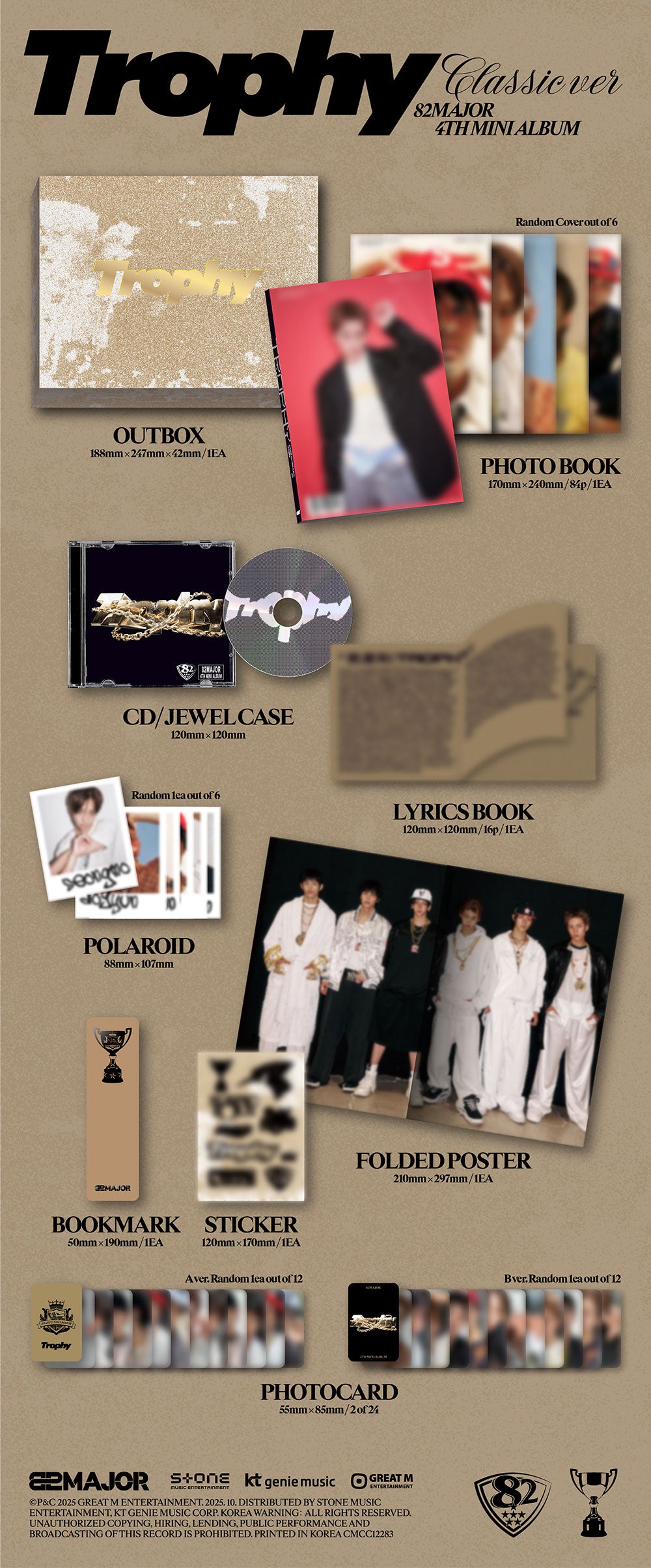 [PRE-ORDER] 82MAJOR - 4th Mini Album ‘Trophy’ (Classic Ver.)