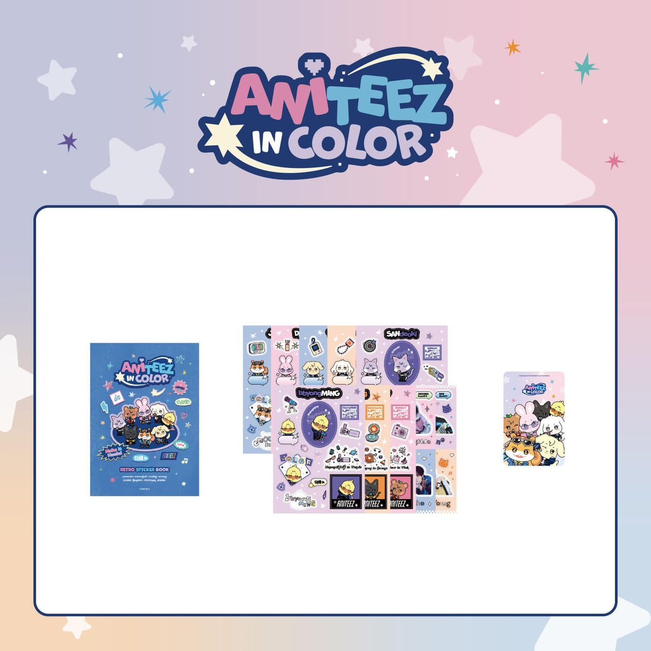 [PRE-ORDER] ATEEZ - ANITEEZ in Color (Retro Sticker Book)