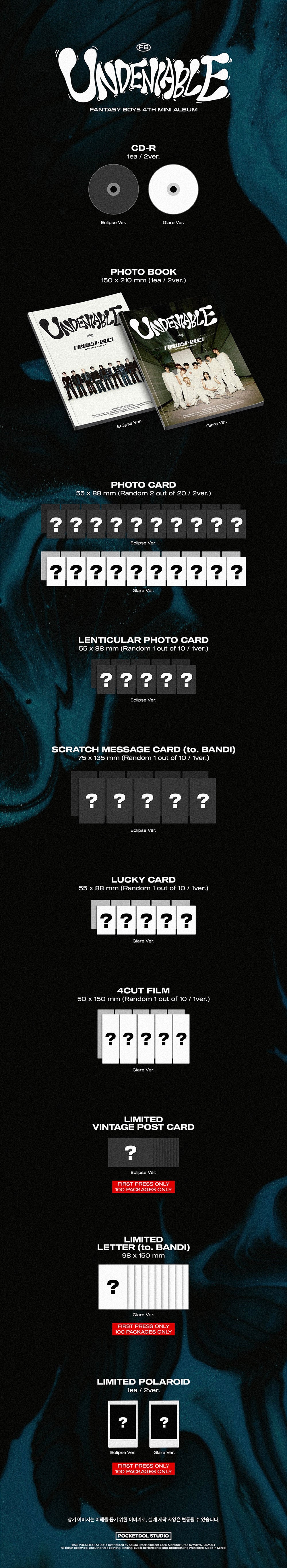 FANTASY BOYS - 4th Mini Album 'Undeniable'