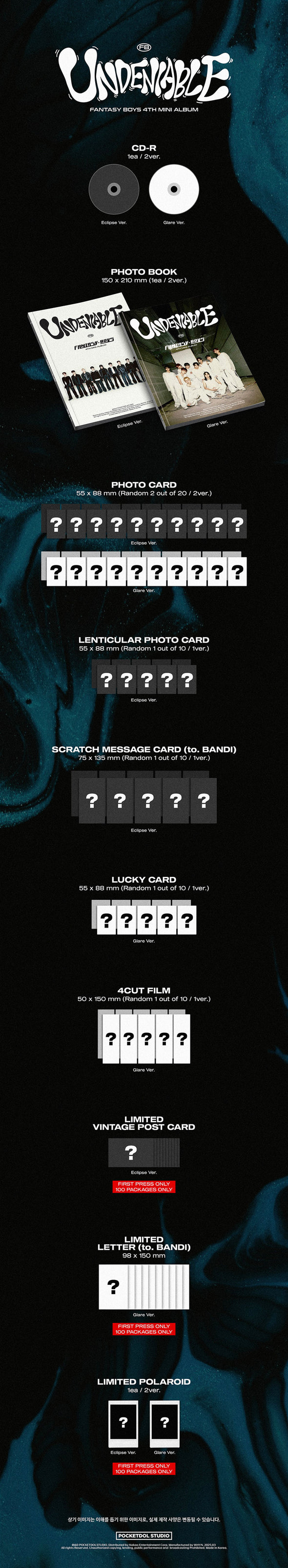 FANTASY BOYS - 4th Mini Album 'Undeniable'