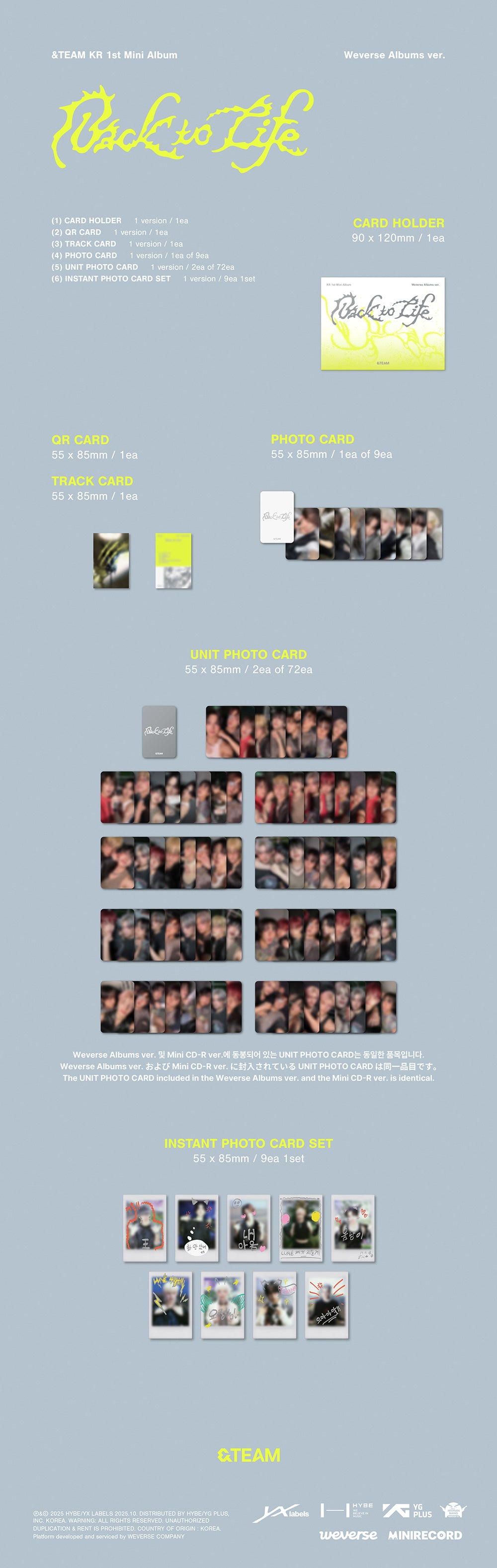 &TEAM - KR 1st Mini Album 'Back To Life' (Weverse Ver)