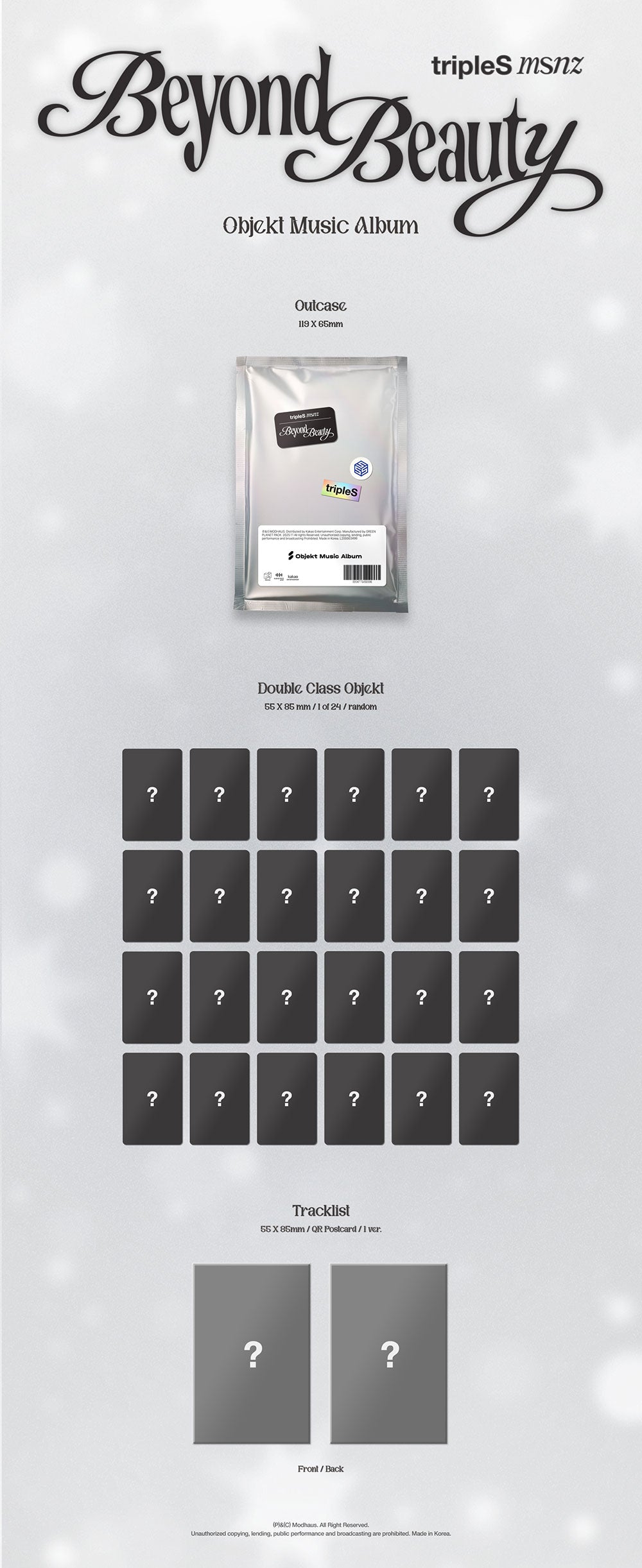 [PRE-ORDER] TRIPLES - Mini Album ‘MSNZ Beond Beauty’ (Objekt Music Ver.)