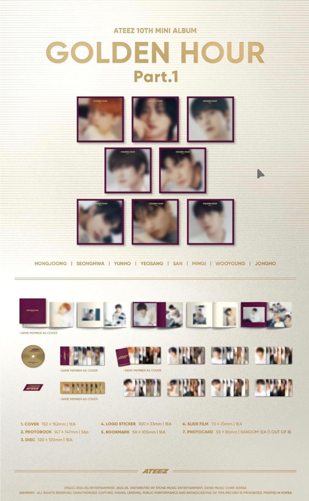 ATEEZ -  GOLDEN HOUR : Part.1 (Digipack)