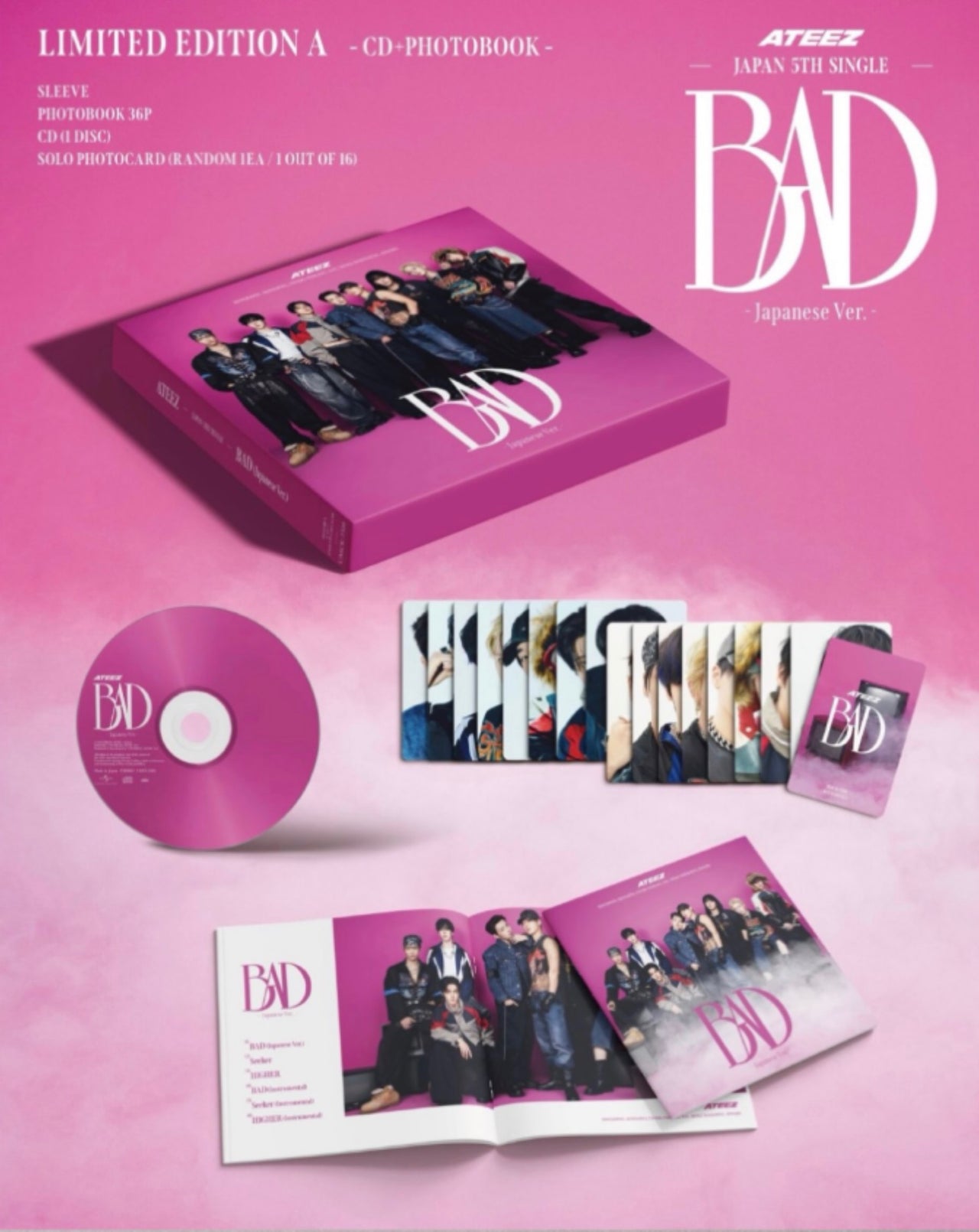 [PRE-ORDER] ATEEZ - 5th Japan Single ‘BAD’ (Limited / Type A)