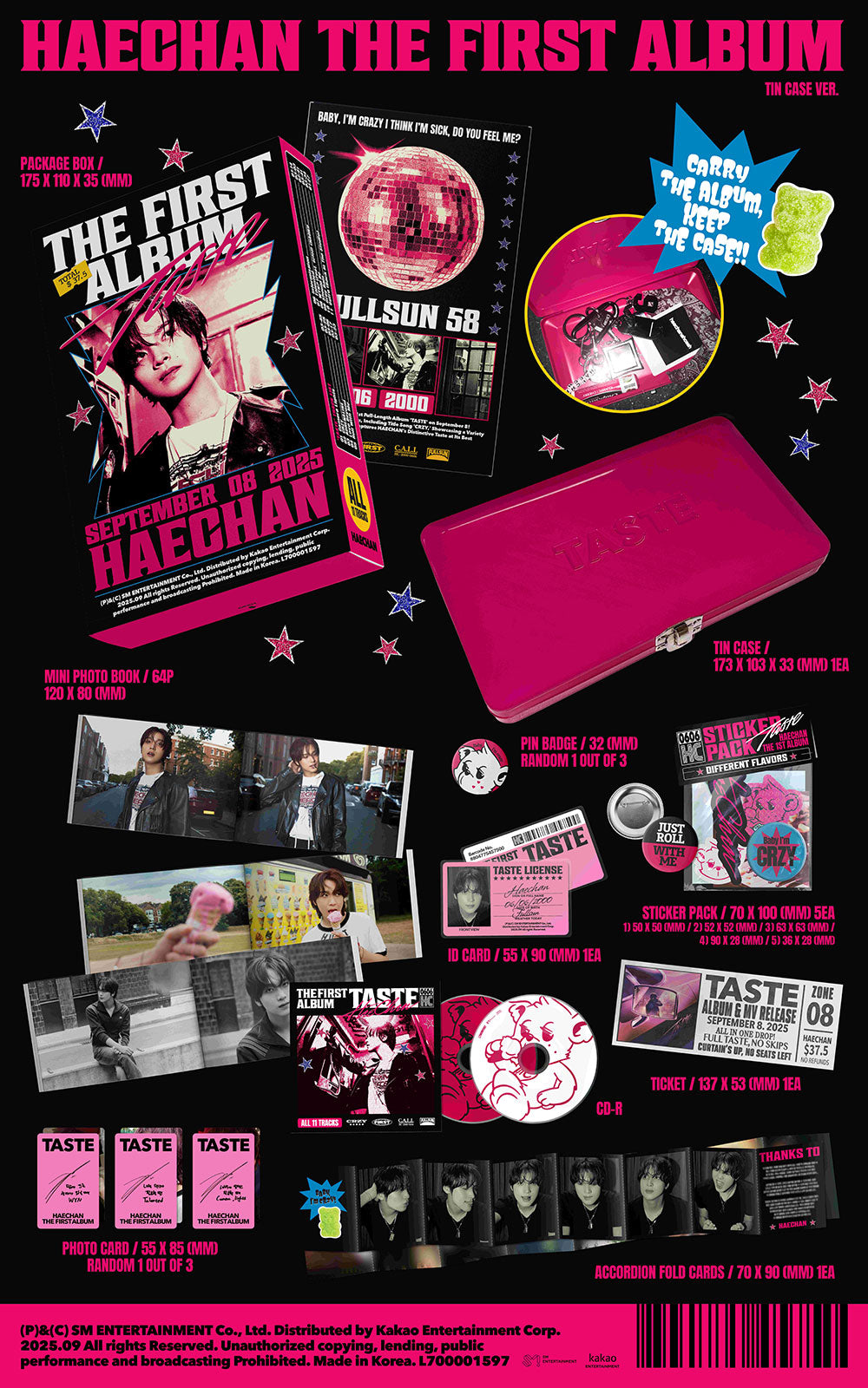 HAECHAN (NCT) - 1st Full Album ‘TASTE’ (Tin Case Ver)