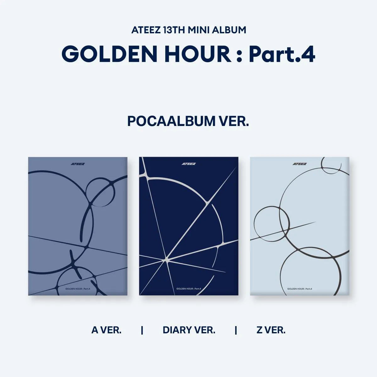 [MAKESTAR LUCKY DRAW EXCLUSIVE] ATEEZ - GOLDEN HOUR : Part.4 (POCAALBUM VER.)