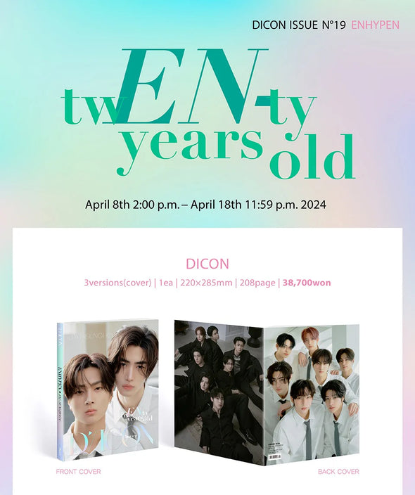 DICON ISSUE N°19 ENHYPEN : tw(EN-)ty years old