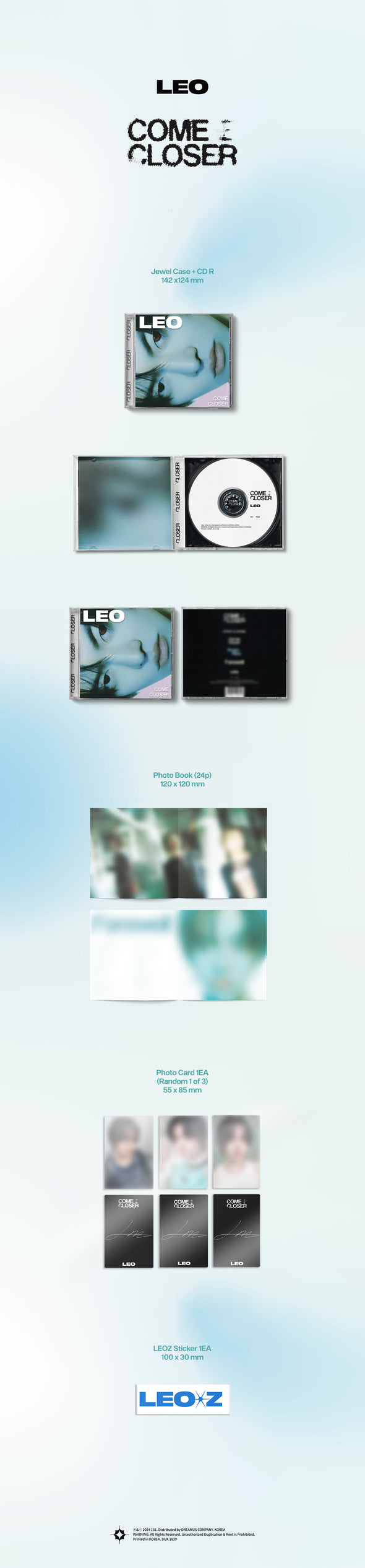 Leo - 1st EP Album “Come Closer” (Digipack)