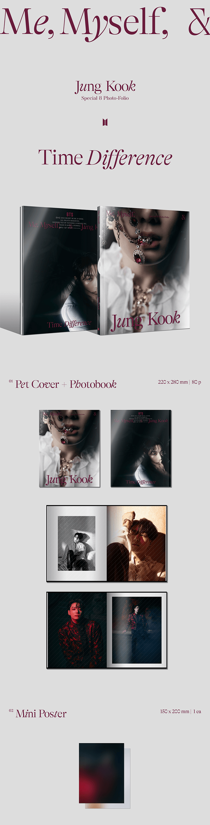 JUNGKOOK (BTS) - Special 8 Photo-Folio ME, MYSELF, AND JUNG KOOK TIME DIFFERENCE