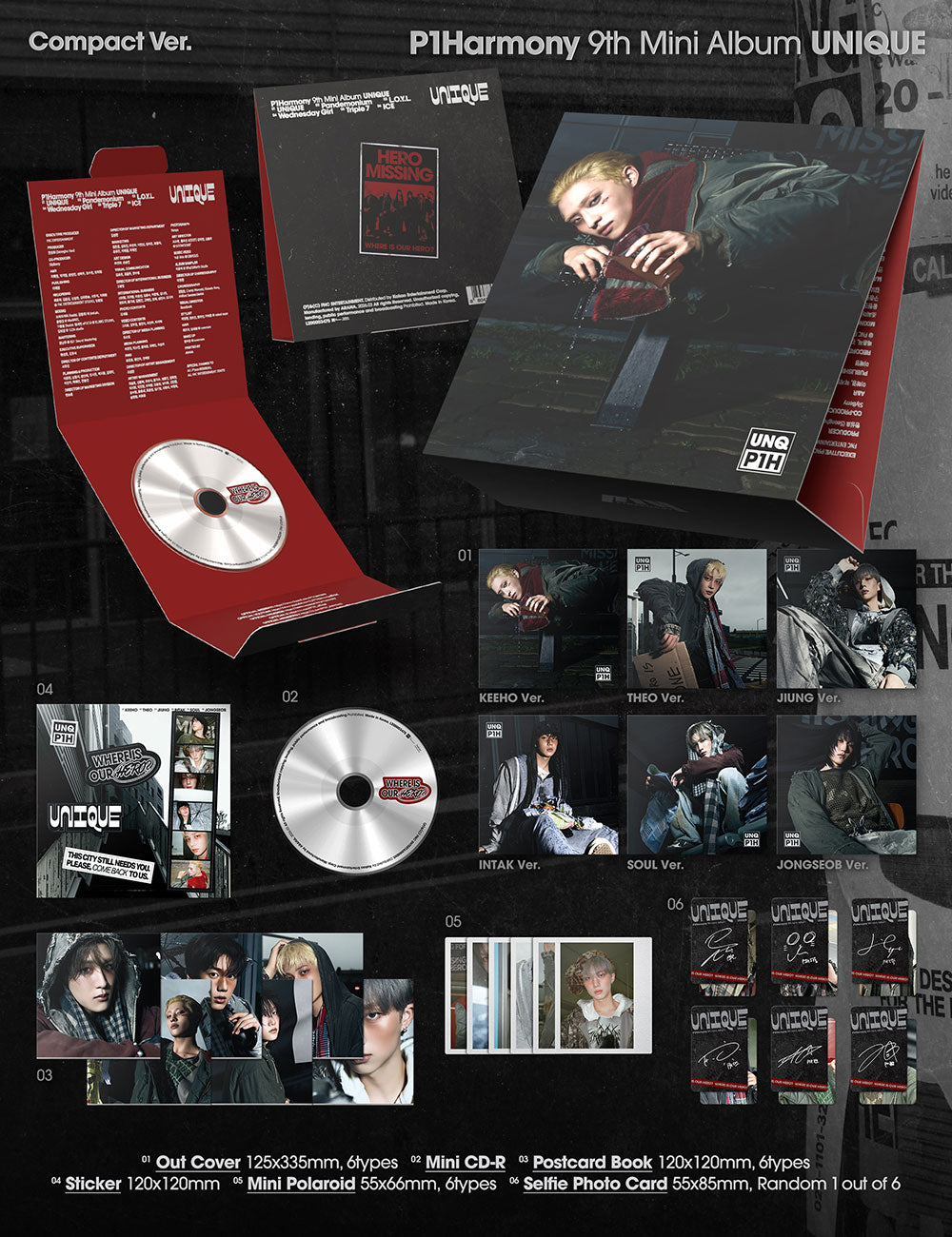 [PRE-ORDER] P1HARMONY - 9th Mini Album 'UNIQUE' (COMPACT Ver.)