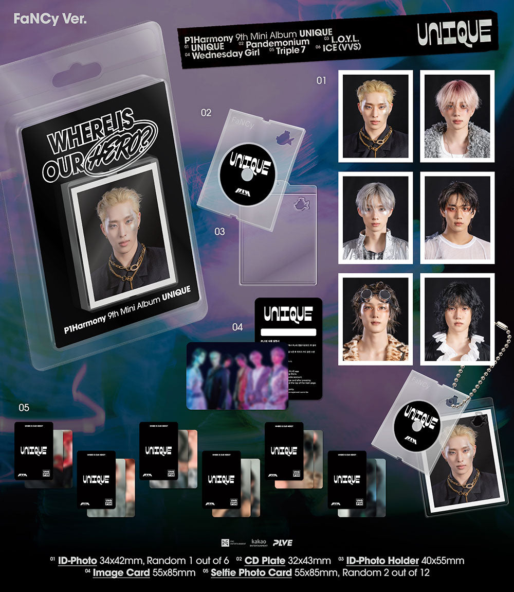 [PRE-ORDER] P1HARMONY - 9th Mini Album 'UNIQUE' (FaNCy Ver.)