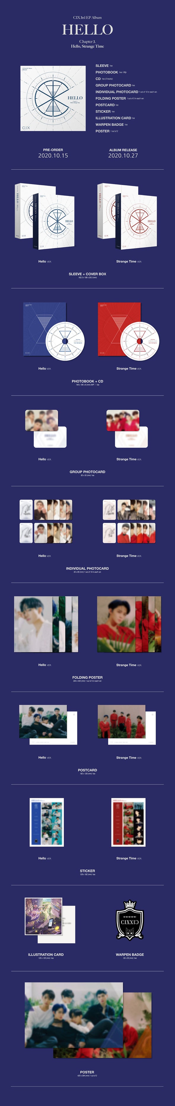 CIX - 3rd EP ‘HELLO Chapter 3: Hello, Strange Time’