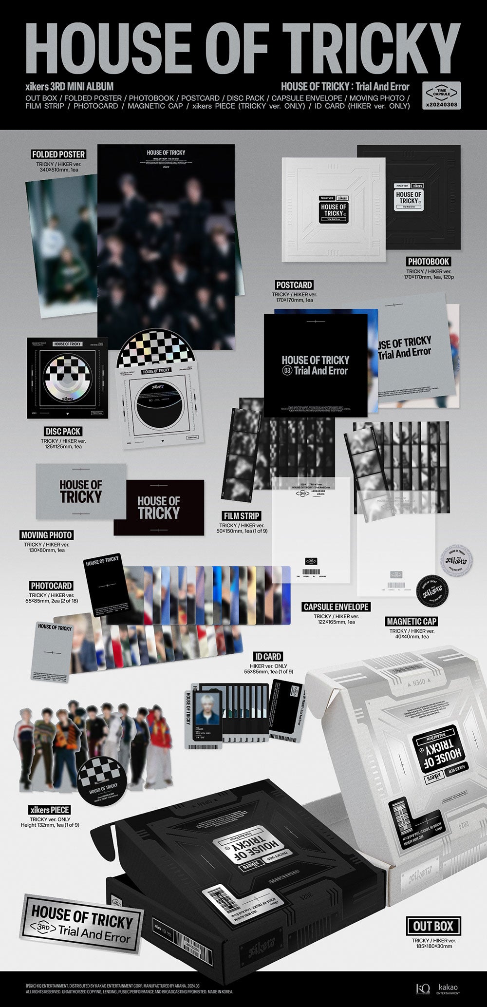 XIKERS - 3rd Mini Album HOUSE OF TRICKY : Trial And Error