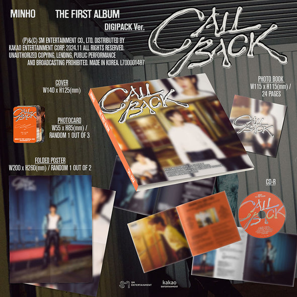 MINHO - 1st Single 'Call Back' (Digipack ver.)