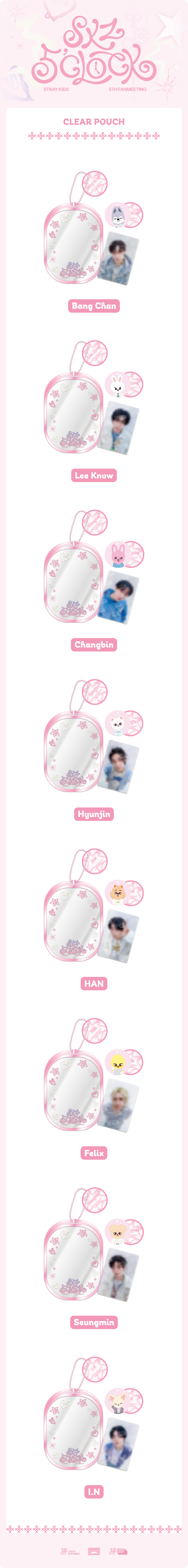 Stray Kids CLEAR POUCH - SKZ 5'CLOCK