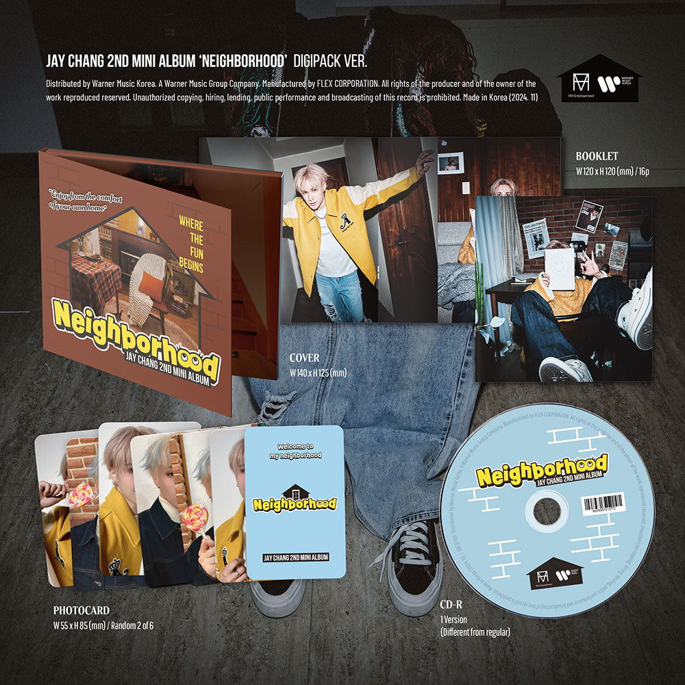 JAY CHANG - 2nd mini Album ‘Neighborhood’ (Digipack ver.)